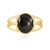 Zilveren ring met een zwarte ster saffier (de Melo Essence)
