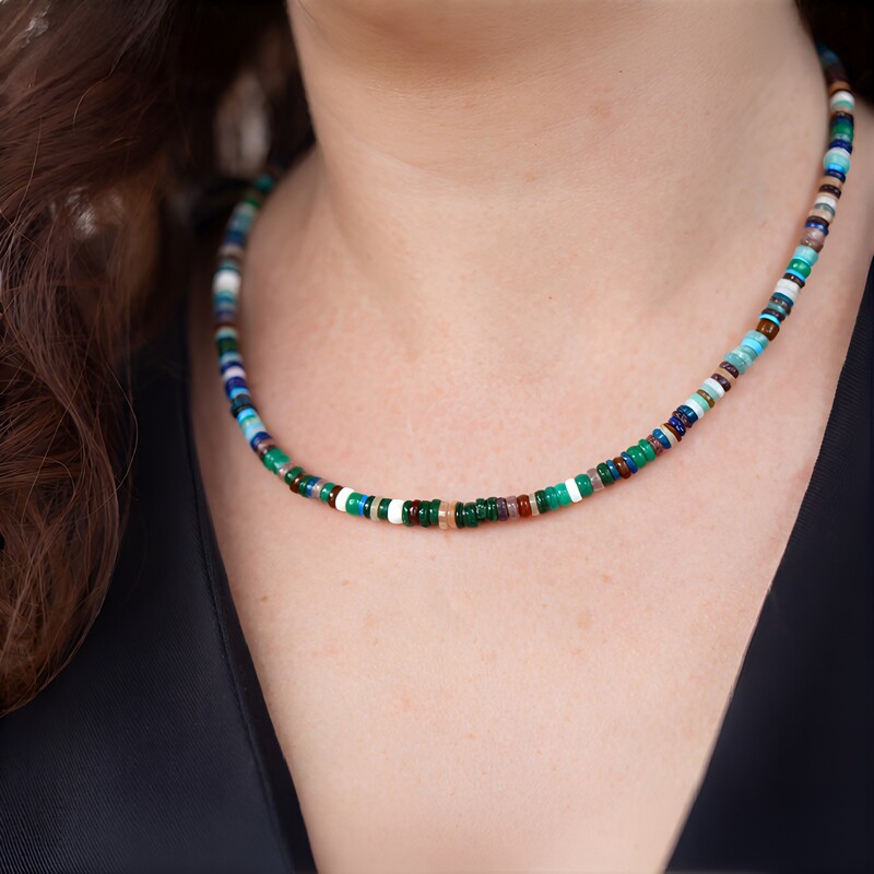 Collana in argento con Peridoto