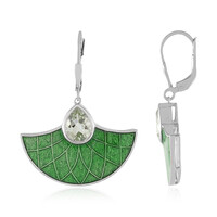 Orecchini in argento con Ametista Verde (Adela Silber)
