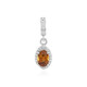 Mandarin Zircon Silver Pendant