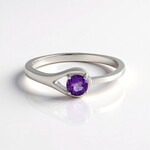 Anello in argento con Ametista del Marocco