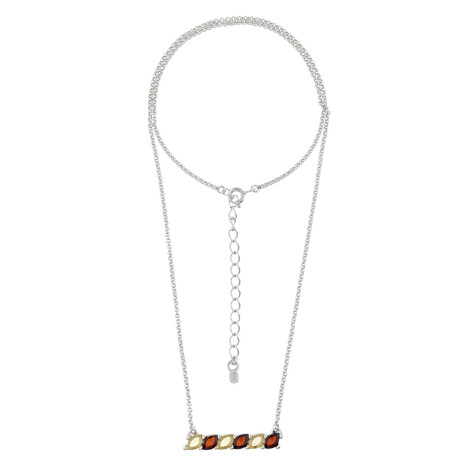 Collana in argento con Ambra Baltica color Ciliegia (dagen)