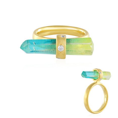 Anello in argento con Quarzo Bicolore (MONOSONO COLLECTION)