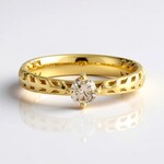 Bague en argent et Diamant champagne I2 (Ornaments by de Melo)