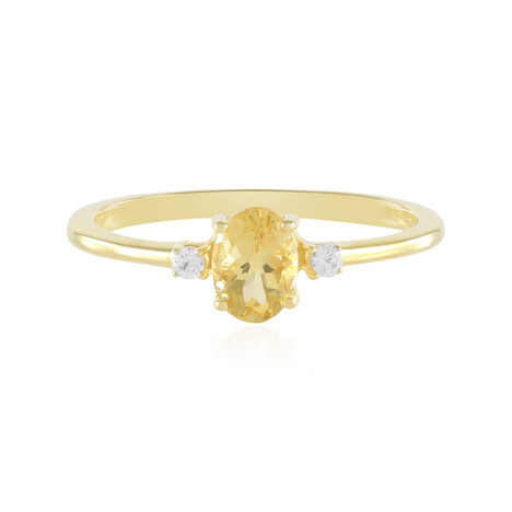 Anillo en plata con Berilo amarillo
