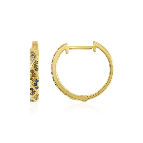 Diamant-Silberohrringe