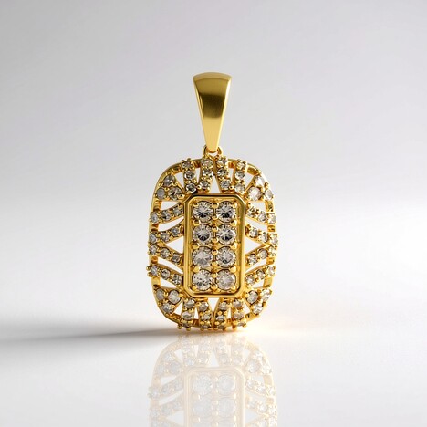Ciondolo in argento con Diamante Champagne I2 (de Melo Essence)