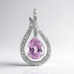 Ciondolo in argento con Kunzite