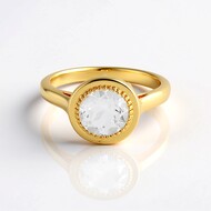 Anello in argento con Topazio Bianco