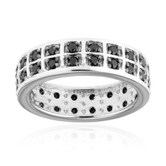 Schwarzer Spinell-Silberring