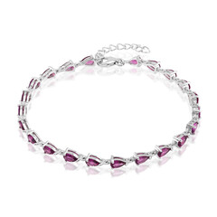 Brazalete en plata con Rodolita