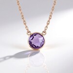 Collana in argento con Ametista Rose de France (Adela Silber)