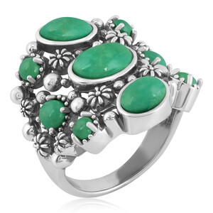 Anillo en plata con Turquesa verde (Desert Chic)