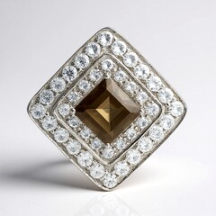 Pendentif en argent et Quartz fumé