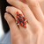 Red Onyx Silver Ring (Desert Chic)
