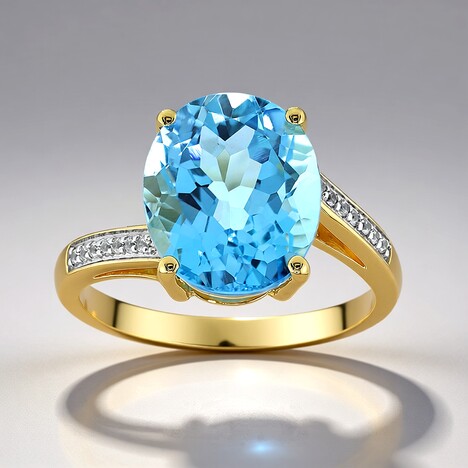 Anello in oro con Topazio Marambaia