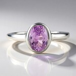 Anello in argento con Kunzite