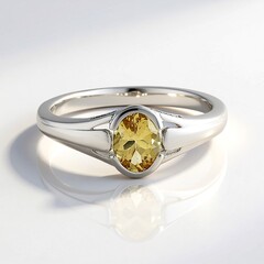 Anello in argento con Berillo Giallo