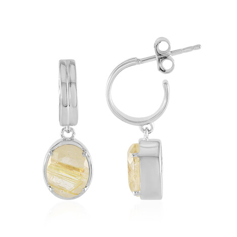 Rutilquarz-Silberohrringe