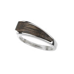 Zilveren ring met een Veeneik (dagen)