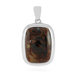 Golden Pietersite Silver Pendant