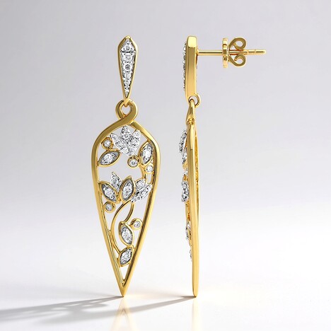 Orecchini in oro con Diamante SI1 (G) (Annette)