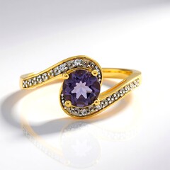 Anello in argento con Quarzo Mirtillo