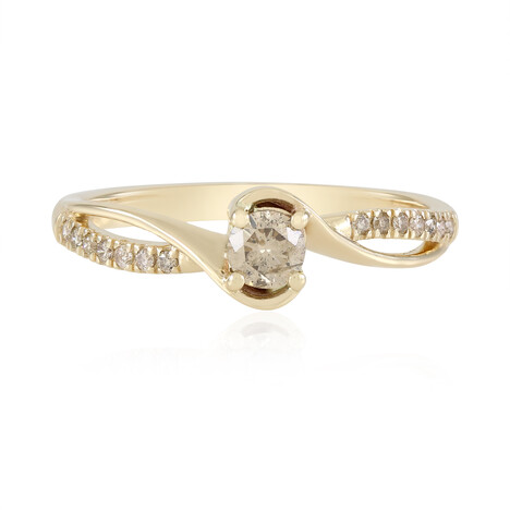 I2 Schokoladen-Brillant-Goldring (SUHANA)