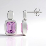 Orecchini in argento con Kunzite (Pallanova)