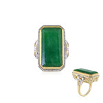 Smaragdfarbener Beryll-Silberring