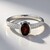Anello in argento con Granato Mozambico