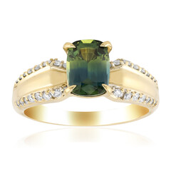 14K Bi Colour Sapphire Gold Ring (de Melo)