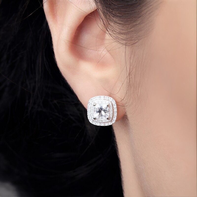 Danburit-Silberohrringe