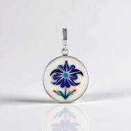 Pendentif en argent et Marbre blanc