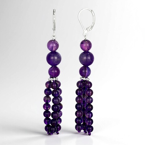 Orecchini in argento con Ametista Zambiana