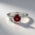 Anello in argento con Granato Mozambico
