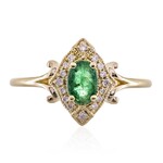 Anillo en oro con Esmeralda de Zambia AAA