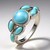 Anello in argento con Larimar