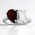 Anello in argento con Granato