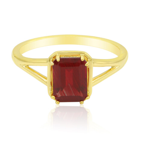 Roter Tibetanit-Goldring (Adela Gold)