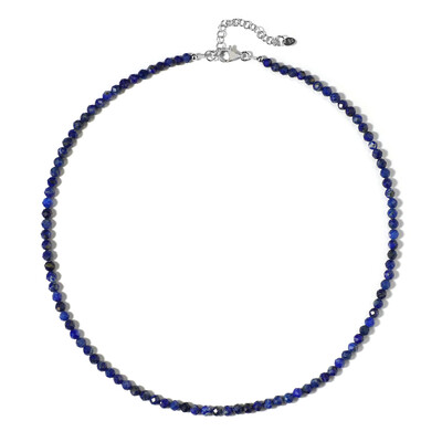 Zilveren halsketting met een lapis lazuli