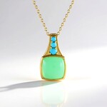 Collana in argento con Crisoprasio (KM by Juwelo)