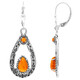 Pendientes en plata con Ostra espinosa naranja (Desert Chic)