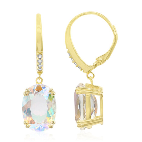 Mondlicht-Quarz-Silberohrringe