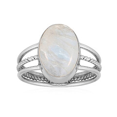 Bague en argent et Labradorite blanche