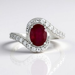 Anello in argento con Rubino del Madagascar