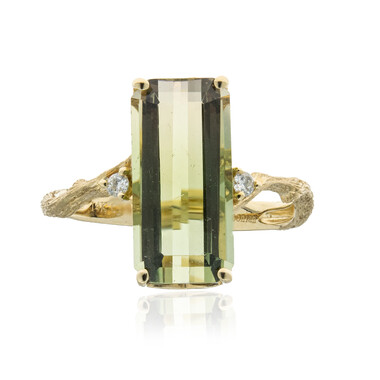 Kongo-Neon-Turmalin-Goldring (Smithsonian)