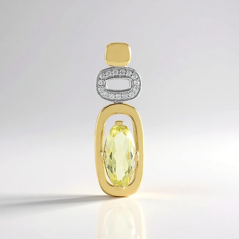 Pendentif en argent et Quartz citron (de Melo)
