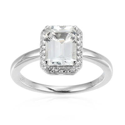 Anello in argento con Topazio Bianco