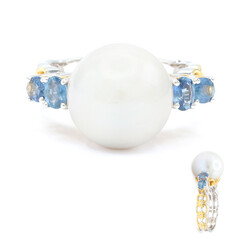 Anello in argento con Perla d'Acqua Dolce Bianca (Gems en Vogue)